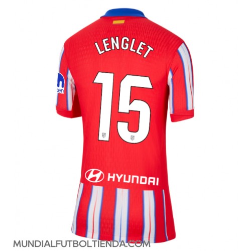 Camiseta Atletico Madrid Clement Lenglet #15 Primera Equipación Replica 2024-25 para mujer mangas cortas